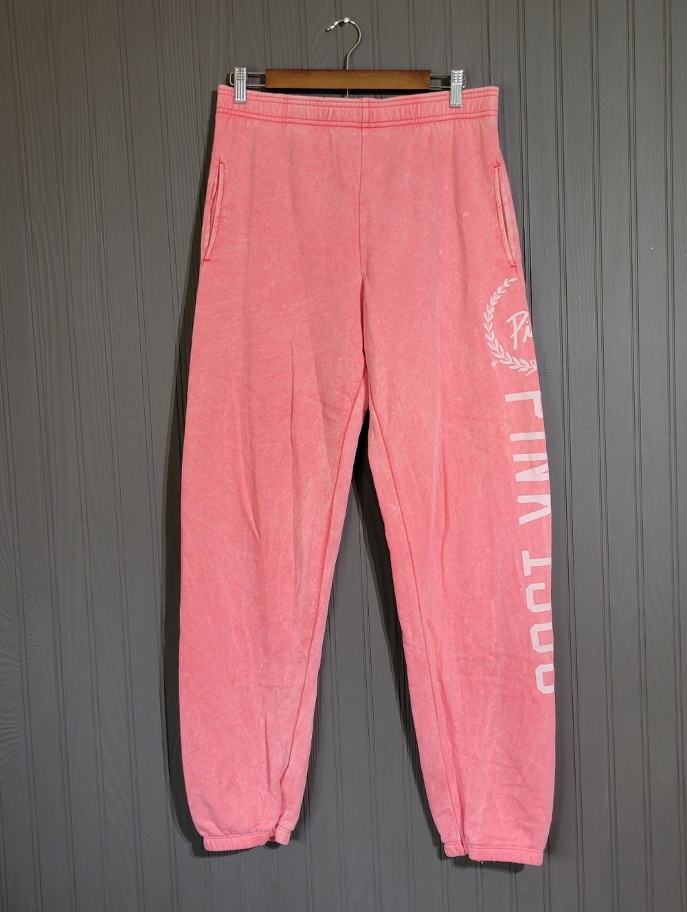 Victoria's Secret PINK Campus Fleece Sweatpants Graphic Pink Women's Small